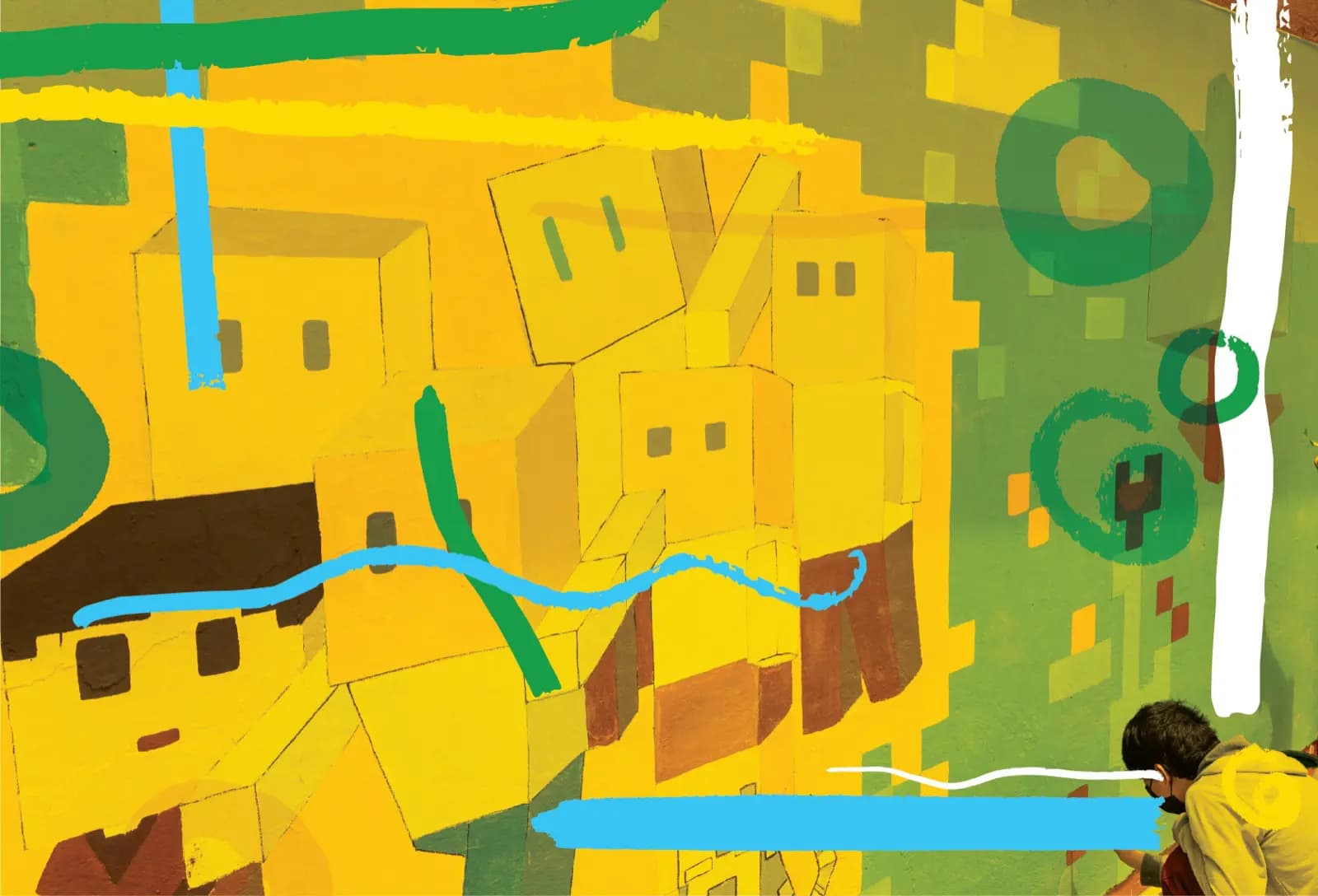 Con mural Minecraft estos chicos convocan a la paz en Culiacán